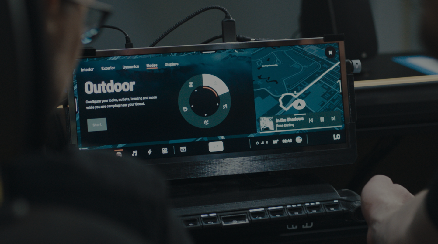 Validation screen shown during in-car testing